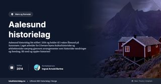 Eksempel på hvordan en historielagsside ser ut når den deles på Facebook